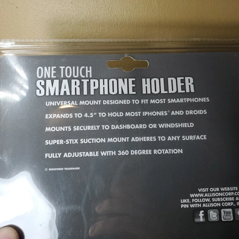 Allison‎ OS Car Smartphone Holder Universal Black Red Suction Mount 95-0475